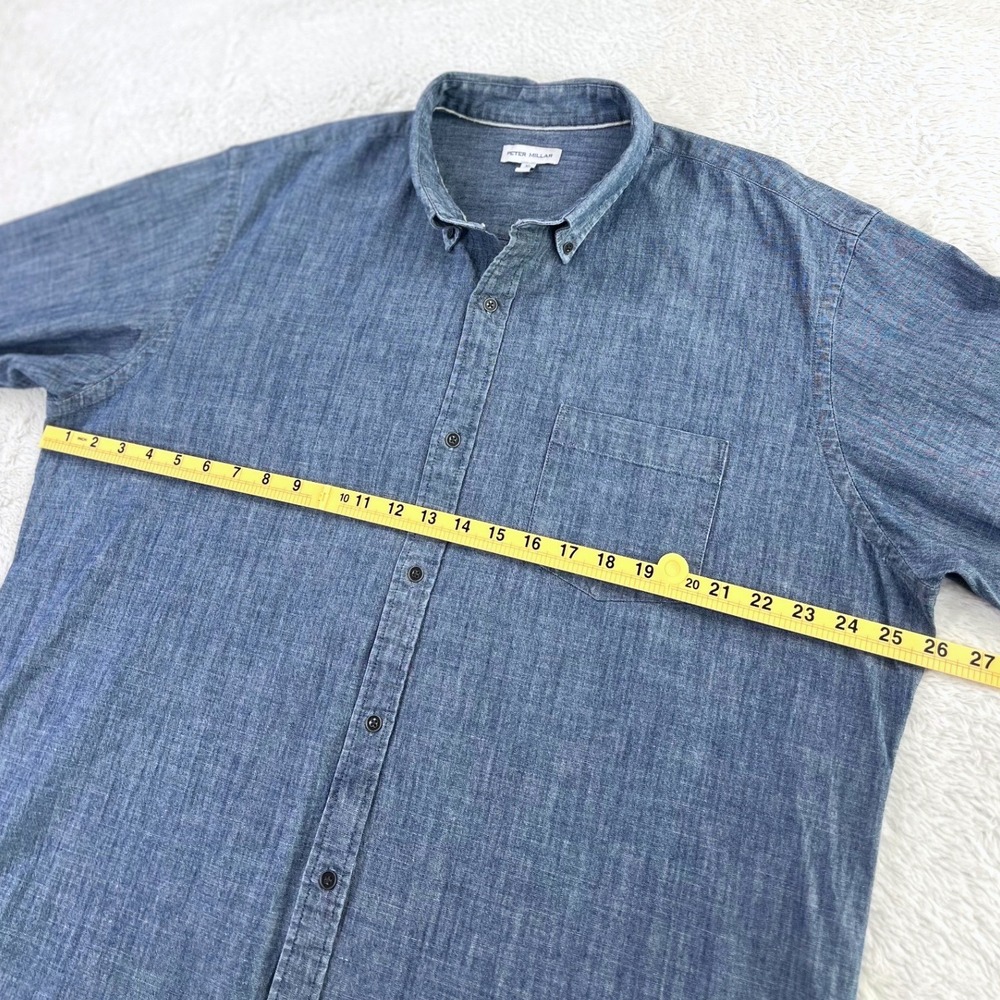 Peter Millar Chambray Button Down Shirt Men's XL … - image 8